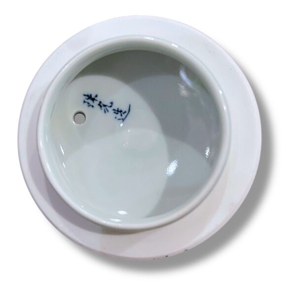 Vintage Arita Ware Red, Blue & Gold Floral Design Teapot  w/Lid and Tea Strainer - Picture 15 of 16